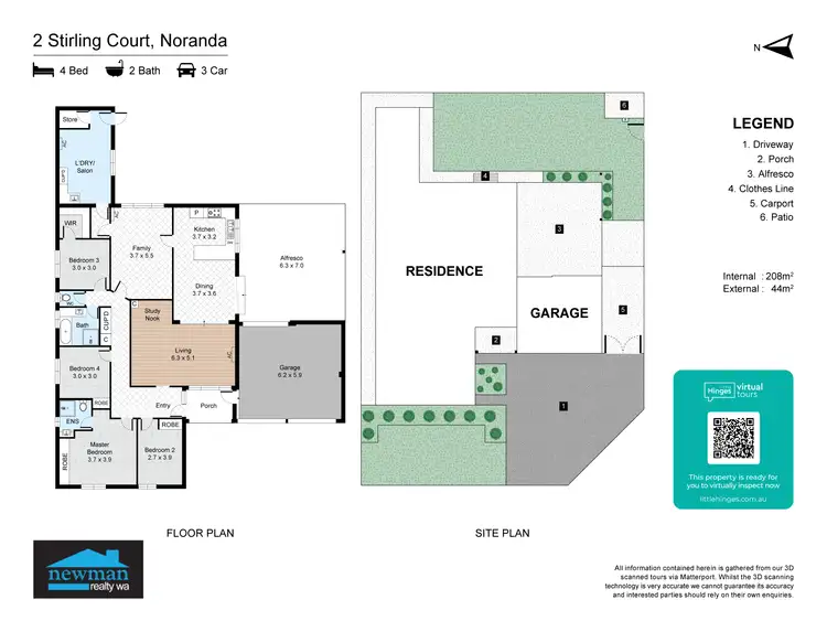 Floorplan of Homely house listing, 2 Stirling Court, Noranda WA 6062