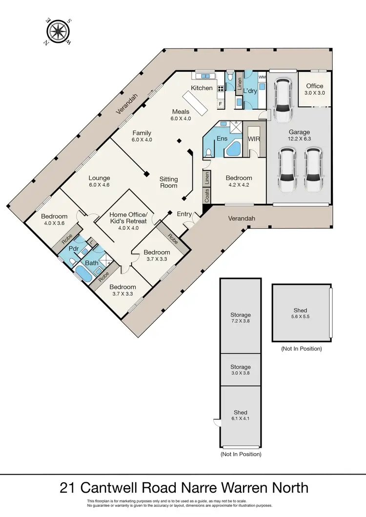 Floorplan of Homely house listing, 21 Cantwell Road, Narre Warren North VIC 3804