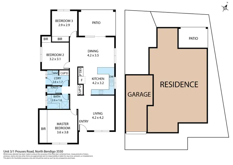 Floorplan of Homely house listing, 3/1 Prouses Road, North Bendigo VIC 3550