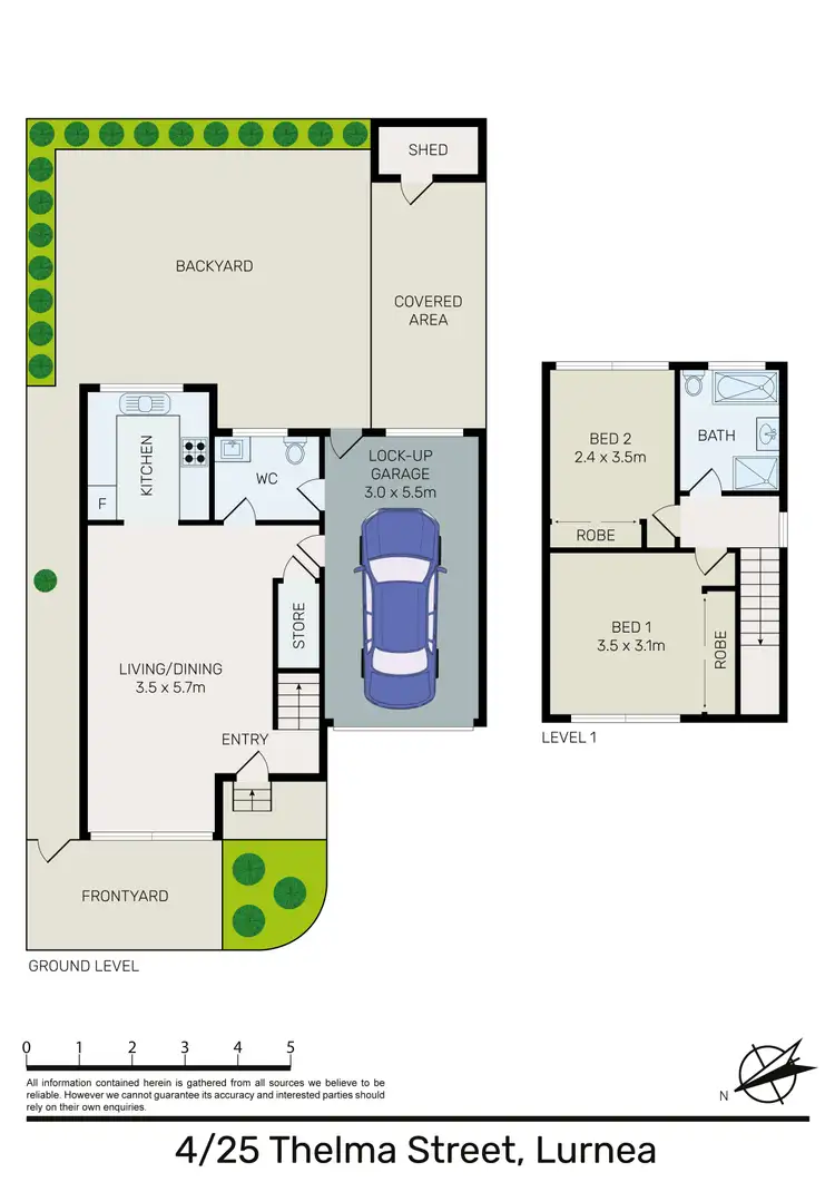 Floorplan of Homely townhouse listing, 4/25 Thelma St, Lurnea NSW 2170