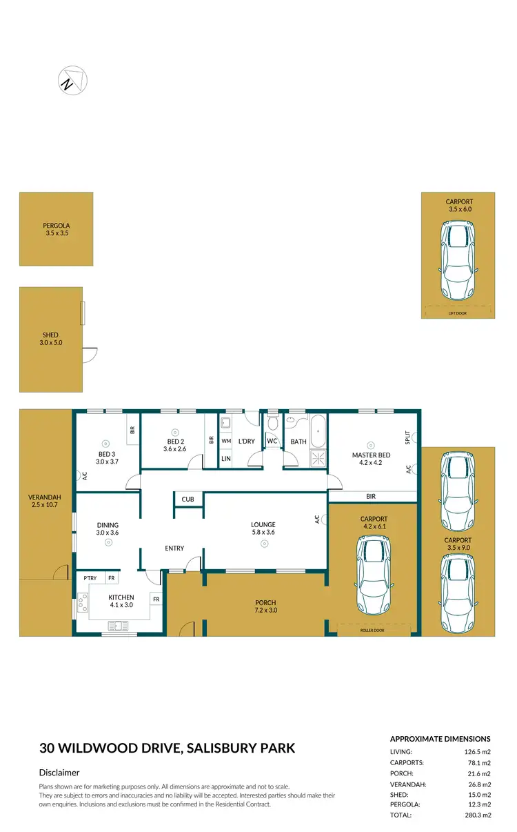 Floorplan of Homely house listing, 30 Wildwood Drive, Salisbury Park SA 5109