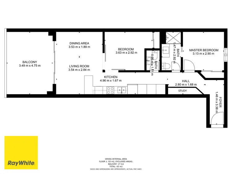 Floorplan of Homely apartment listing, 305/16 Merivale St, South Brisbane QLD 4101