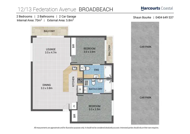 Floorplan of Homely apartment listing, 12/13 Federation Avenue, Broadbeach QLD 4218