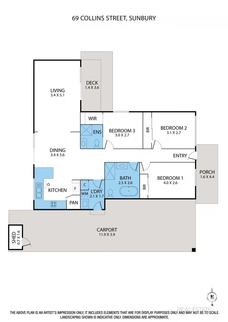 Floorplan of Homely house listing, 69 Collins Street, Sunbury VIC 3429