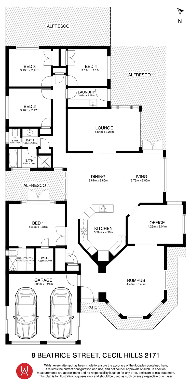 Floorplan of Homely house listing, 8 Beatrice Street, Cecil Hills NSW 2171