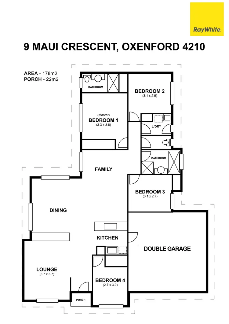 Floorplan of Homely house listing, 9 Maui Crescent, Oxenford QLD 4210