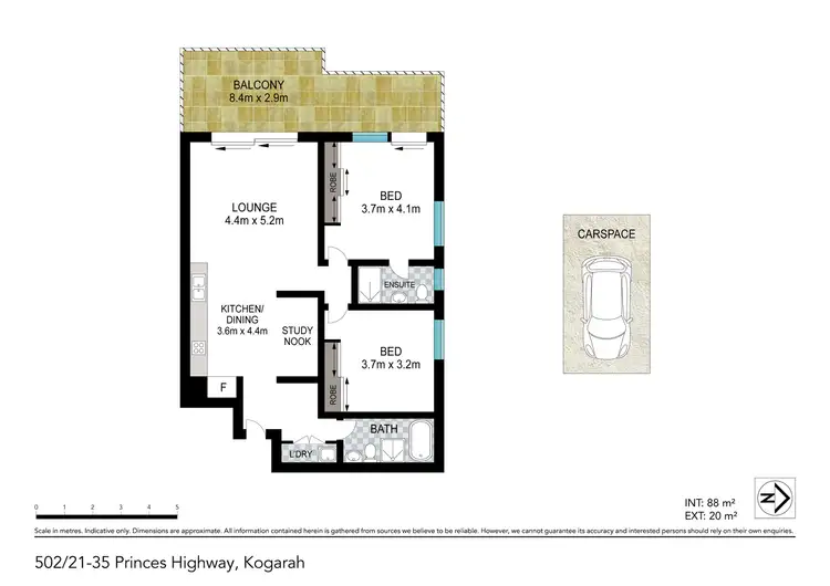 Floorplan of Homely apartment listing, 502/21-35 Princes Highway, Kogarah NSW 2217