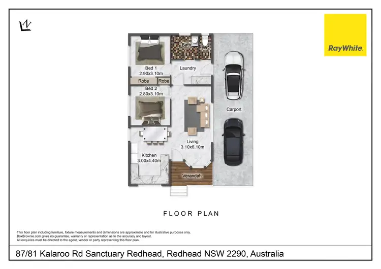 Floorplan of Homely villa listing, 87/81 Kalaroo Road, Redhead NSW 2290