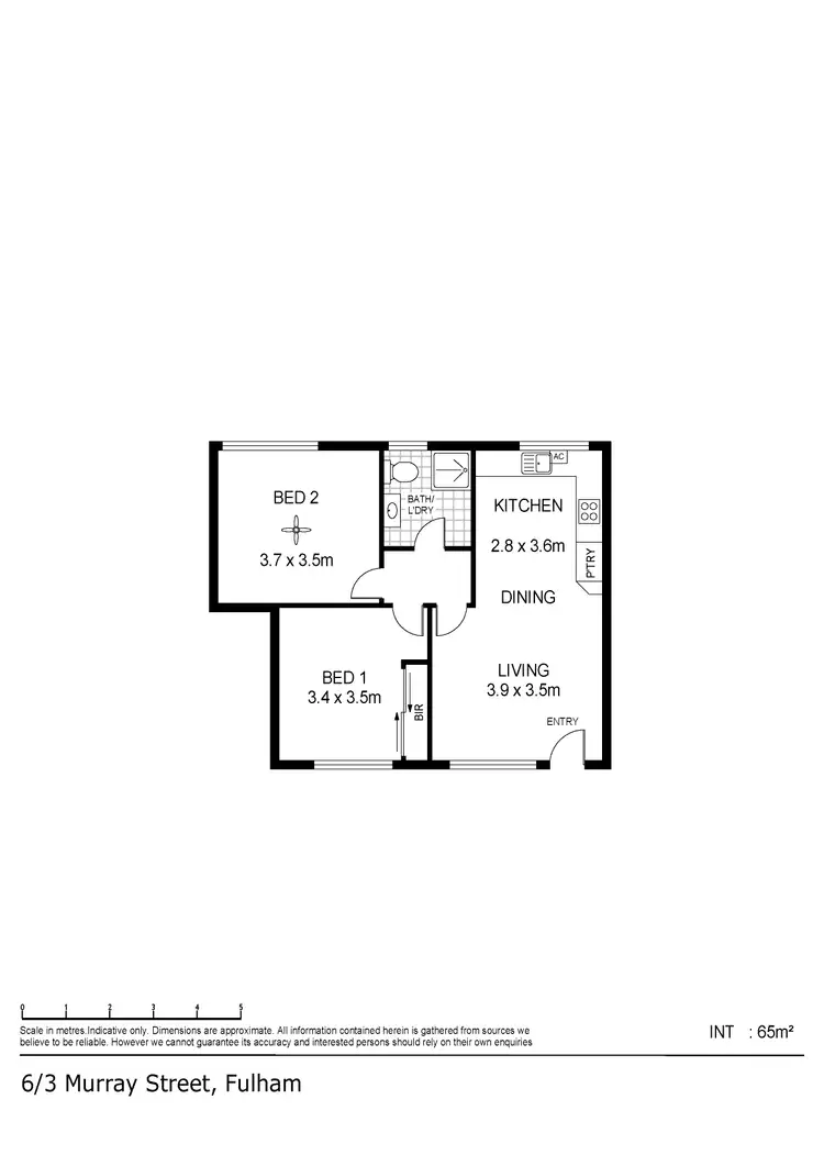 Floorplan of Homely unit listing, 6/3 Murray Street, Fulham SA 5024