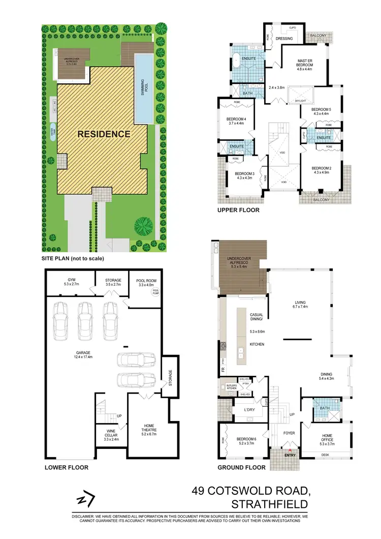 Floorplan of Homely house listing, 49 COTSWOLD ROAD, Strathfield NSW 2135