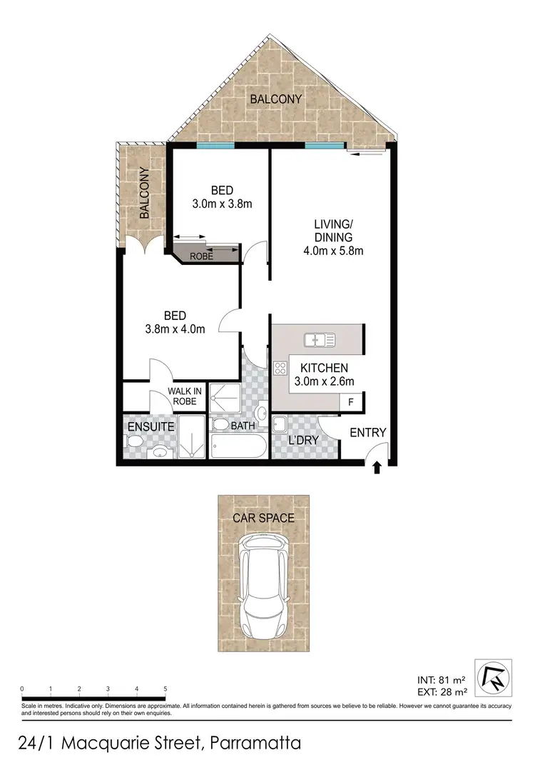 Floorplan of Homely unit listing, 24/1 Macquarie Street, Parramatta NSW 2150
