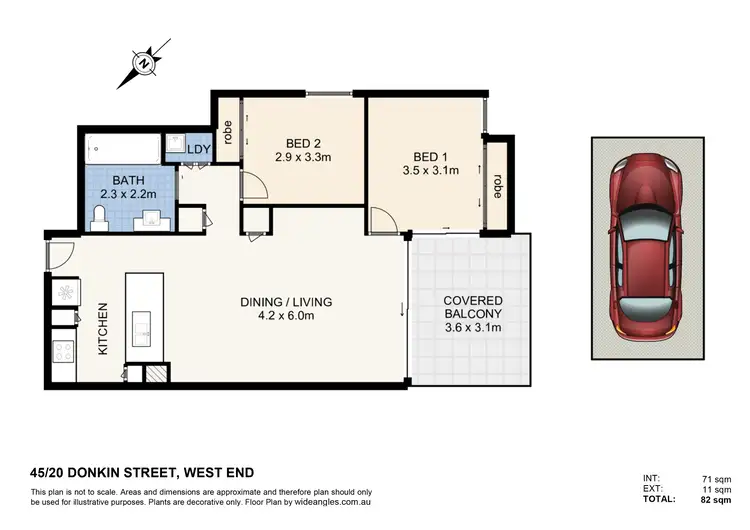 Floorplan of Homely apartment listing, 42/20 Donkin Street, West End QLD 4101