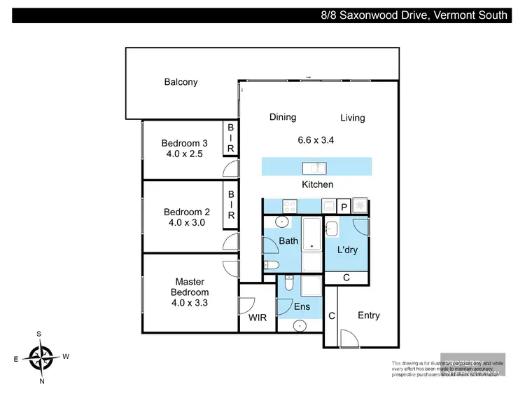 Floorplan of Homely apartment listing, 8/8 Saxonwood Drive, Vermont South VIC 3133