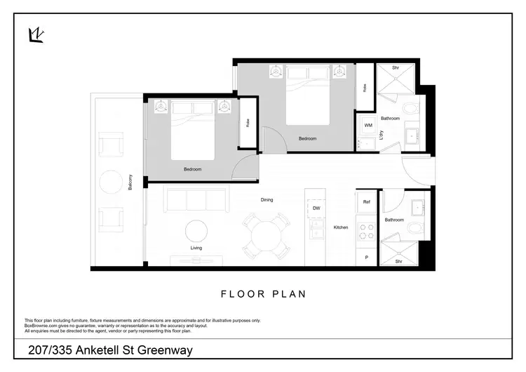 Floorplan of Homely apartment listing, 207/335 Anketell Street, Greenway ACT 2900