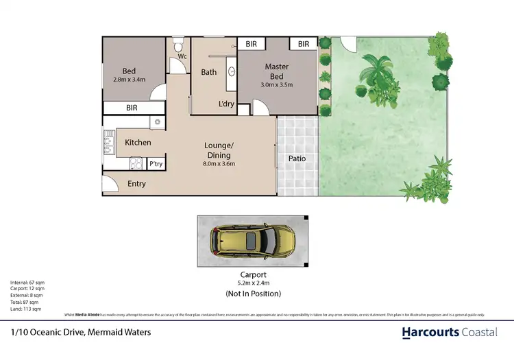 Floorplan of Homely apartment listing, 1/10 Oceanic Drive, Mermaid Waters QLD 4218