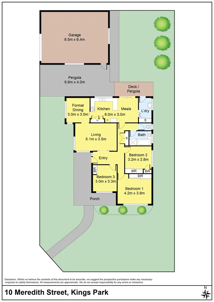 Floorplan of Homely house listing, 10 Meredith Street, Kings Park VIC 3021