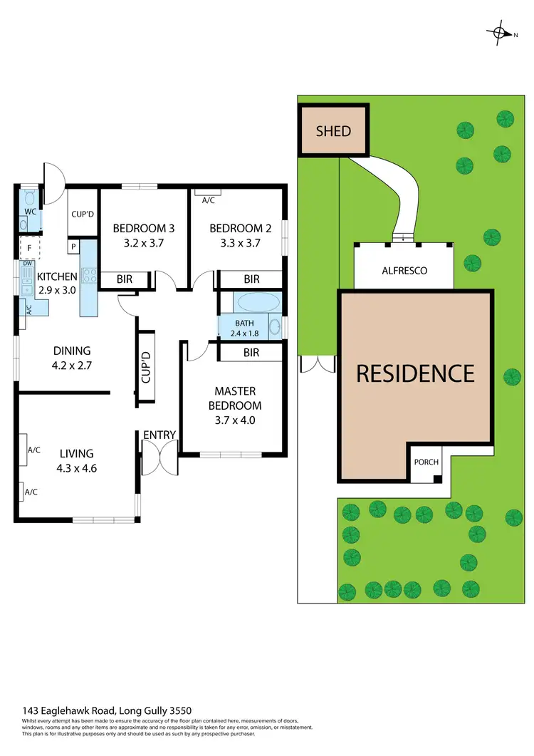 Floorplan of Homely house listing, 143 Eaglehawk Road, Long Gully VIC 3550