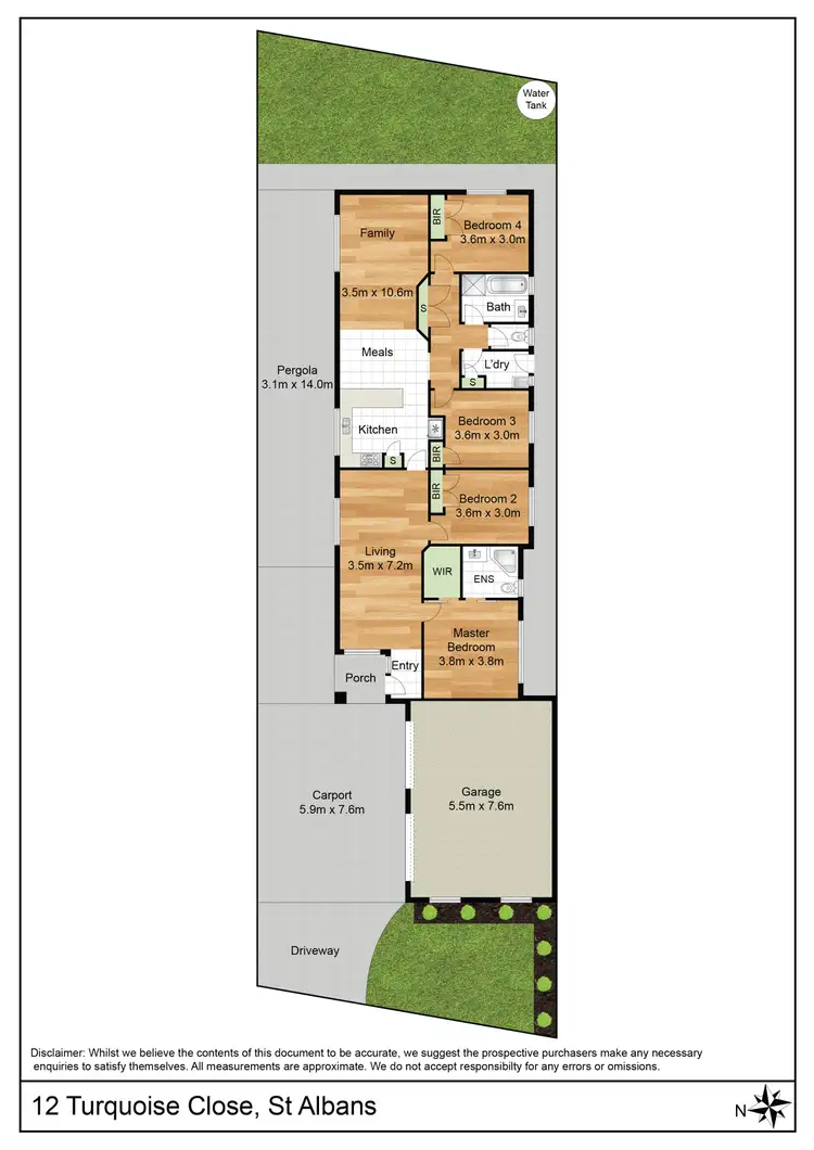 Floorplan of Homely house listing, 12 Turquoise Close, St Albans VIC 3021