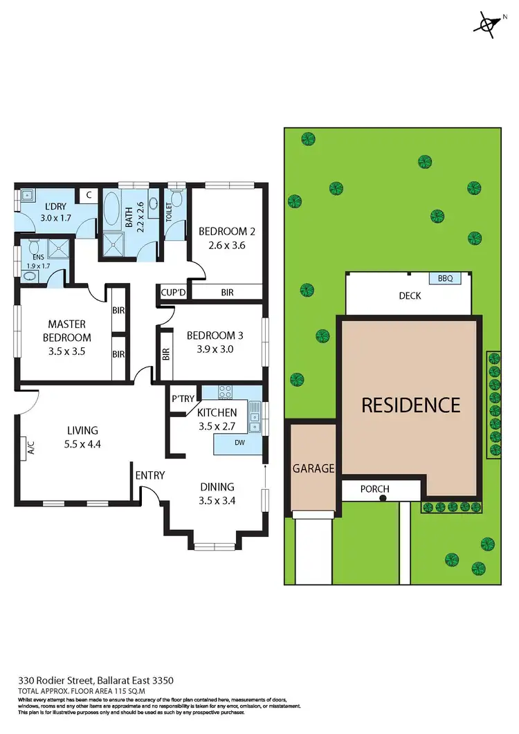 Floorplan of Homely house listing, 330 Rodier Street, Ballarat East VIC 3350