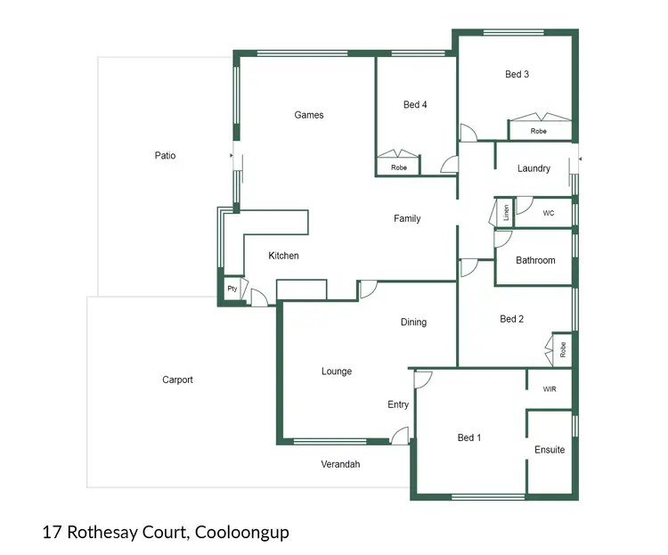 Floorplan of Homely house listing, 17 Rothesay Court, Cooloongup WA 6168