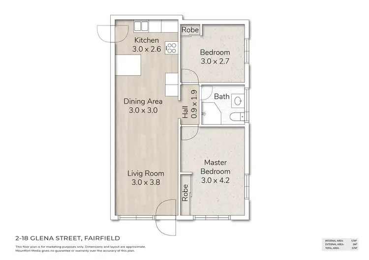 Floorplan of Homely unit listing, 2/18 Glena Street, Fairfield QLD 4103