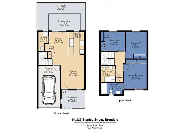 Floorplan of Homely townhouse listing, 94/325 Stanley Street, Brendale QLD 4500