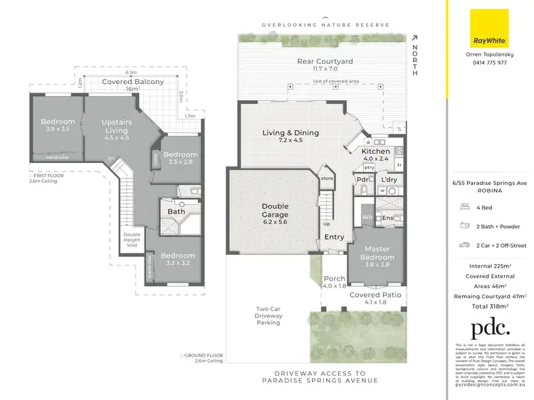 Floorplan of Homely townhouse listing, 6/55 Paradise Springs Avenue, Robina QLD 4226