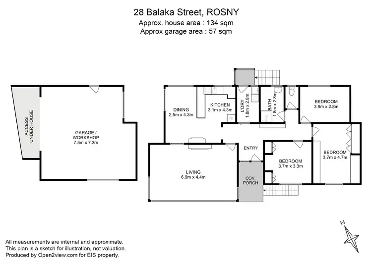 Floorplan of Homely house listing, 28 Balaka Street, Rosny TAS 7018