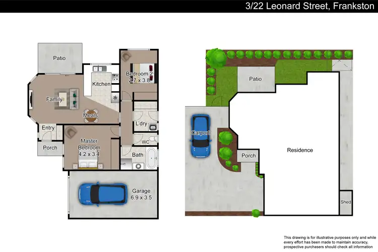 Floorplan of Homely unit listing, 3/22 Leonard Street, Frankston VIC 3199