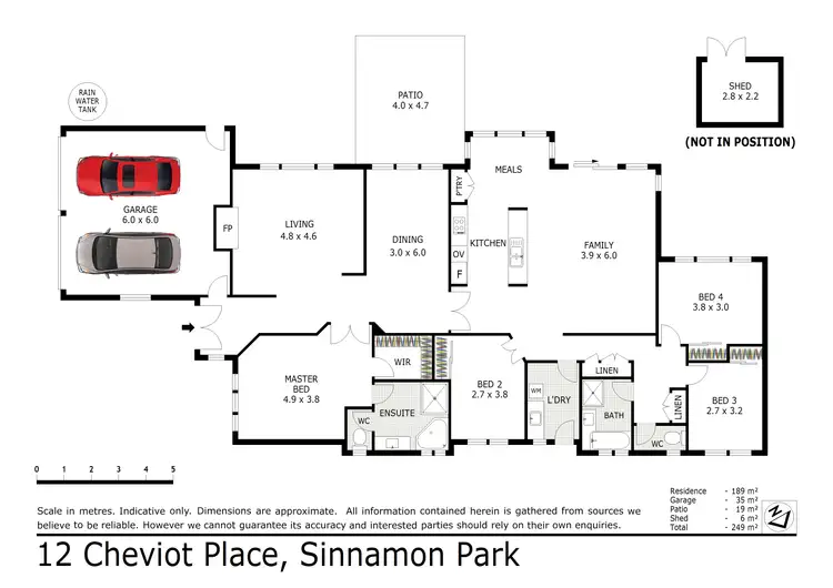 Floorplan of Homely house listing, 12 Cheviot Place, Sinnamon Park QLD 4073