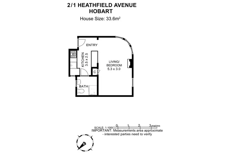 Floorplan of Homely house listing, 2/1 Heathfield Avenue, Hobart TAS 7000