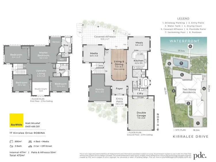 Floorplan of Homely house listing, 17 Kirralee Drive, Robina QLD 4226