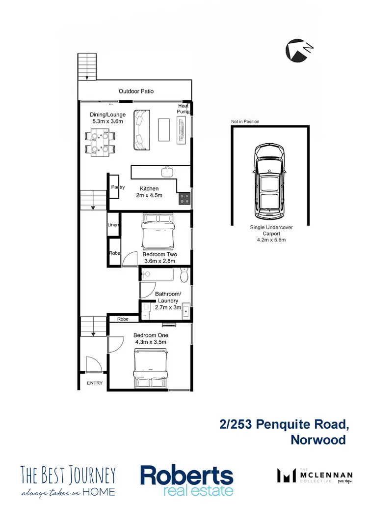 Floorplan of Homely unit listing, 2/253 Penquite Rd, Norwood TAS 7250