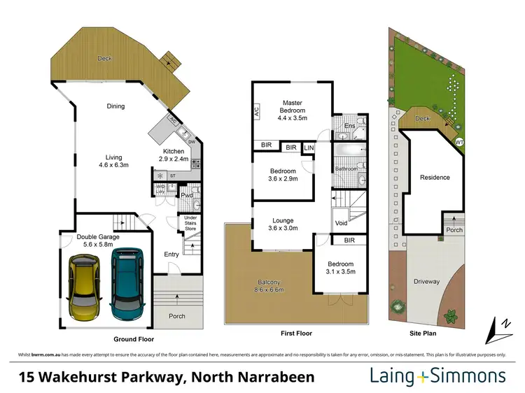 Floorplan of Homely semi-detached listing, 15 Wakehurst Parkway, North Narrabeen NSW 2101