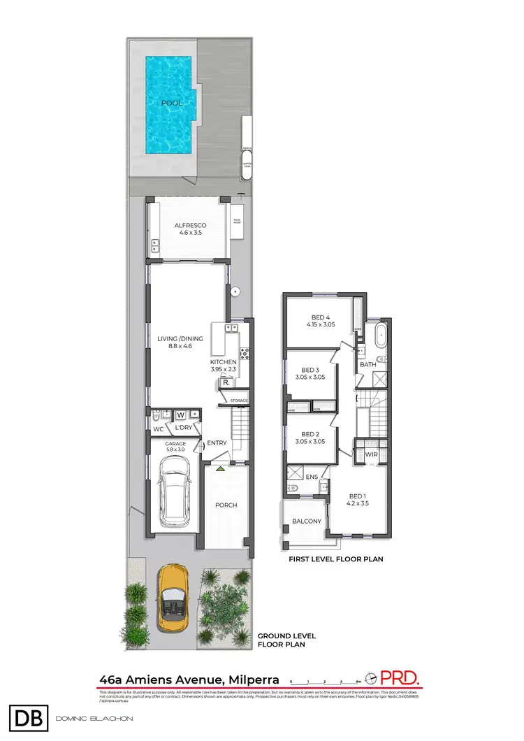 Floorplan of Homely semi-detached listing, 46a Amiens Avenue, Milperra NSW 2214