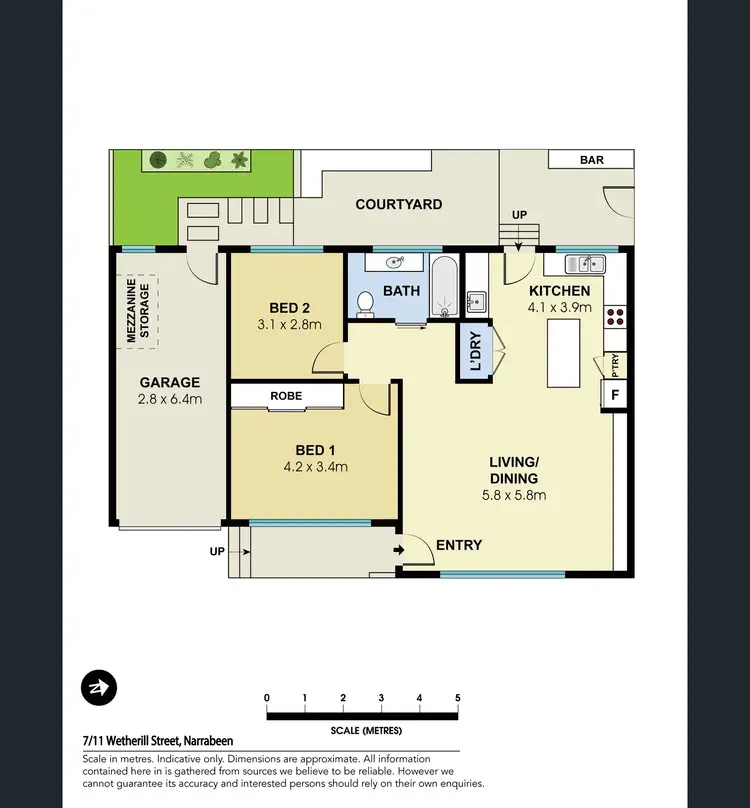 Floorplan of Homely villa listing, 7/11-13 Wetherill Street, Narrabeen NSW 2101