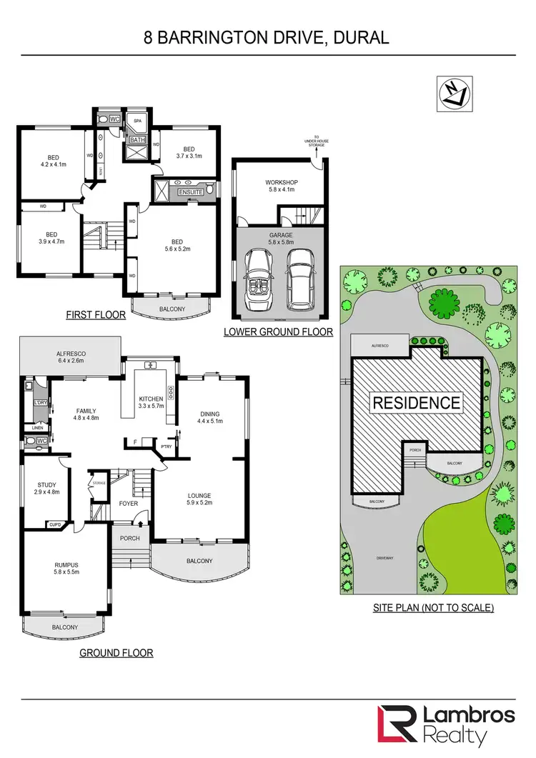 Floorplan of Homely house listing, 8 Barrington Dr, Dural NSW 2158