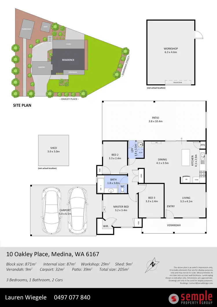 Floorplan of Homely house listing, 10 Oakley Place, Medina WA 6167