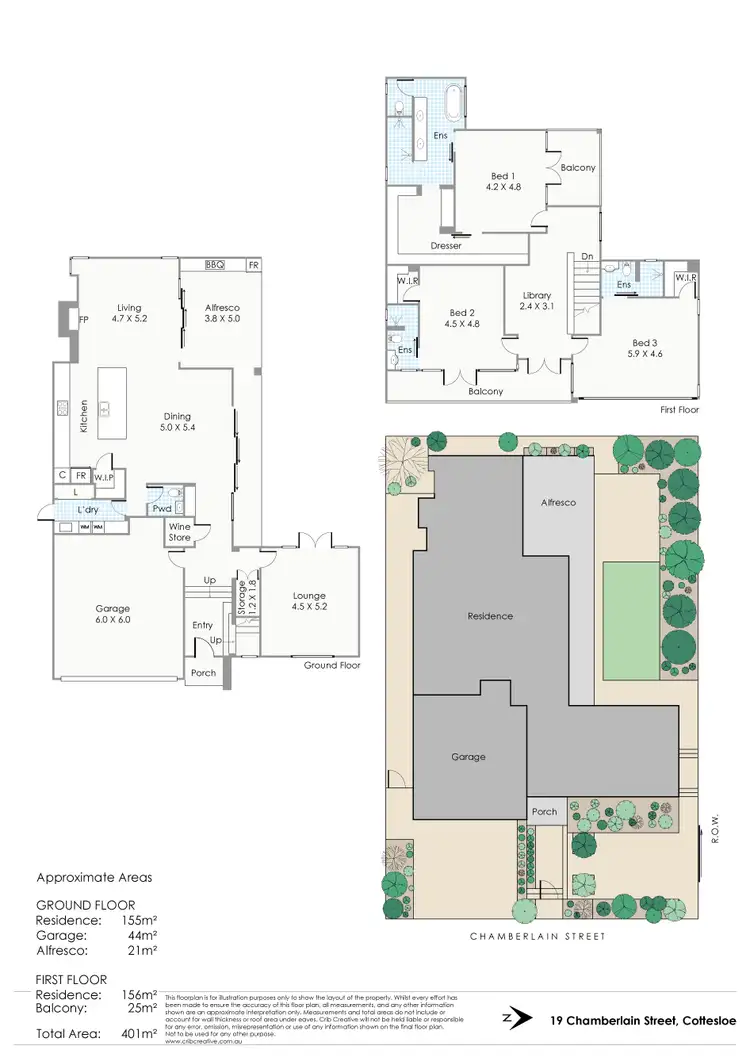 Floorplan of Homely house listing, 19 Chamberlain Street, Cottesloe WA 6011