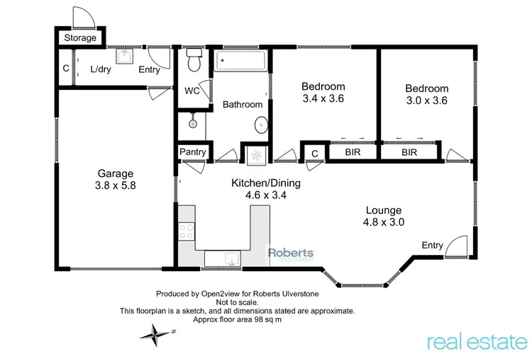 Floorplan of Homely unit listing, 2/1 Recreation Drive, Penguin TAS 7316