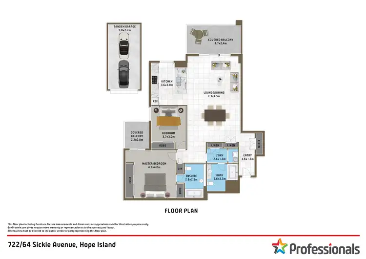 Floorplan of Homely apartment listing, 722/64 Sickle Avenue, Hope Island QLD 4212