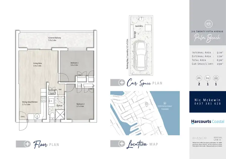 Floorplan of Homely apartment listing, 3/1434 'Verona Lodge' Gold Coast Highway, Palm Beach QLD 4221