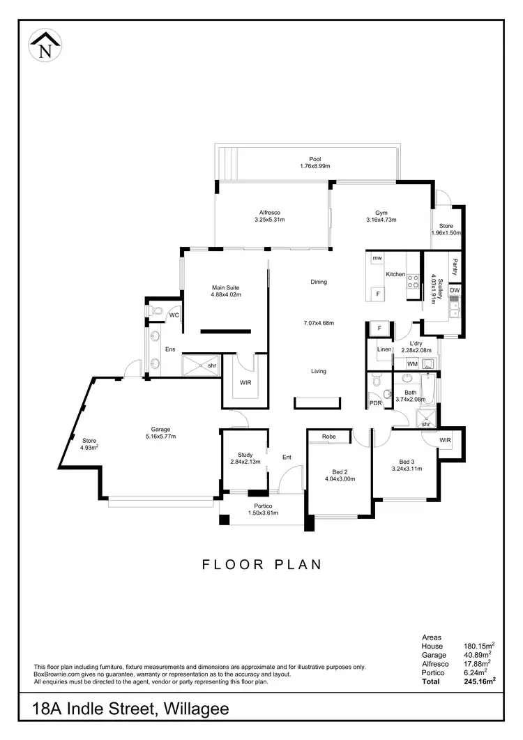 Floorplan of Homely house listing, 18A Indle Street, Willagee WA 6156