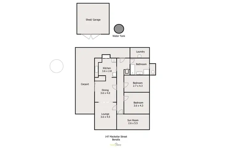 Floorplan of Homely house listing, 147 Mackellar Street, Benalla VIC 3672