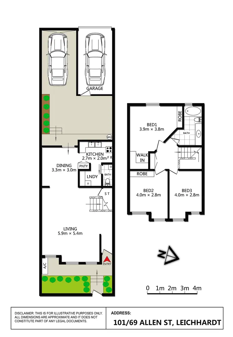 Floorplan of Homely townhouse listing, 101/69 Allen Street, Leichhardt NSW 2040