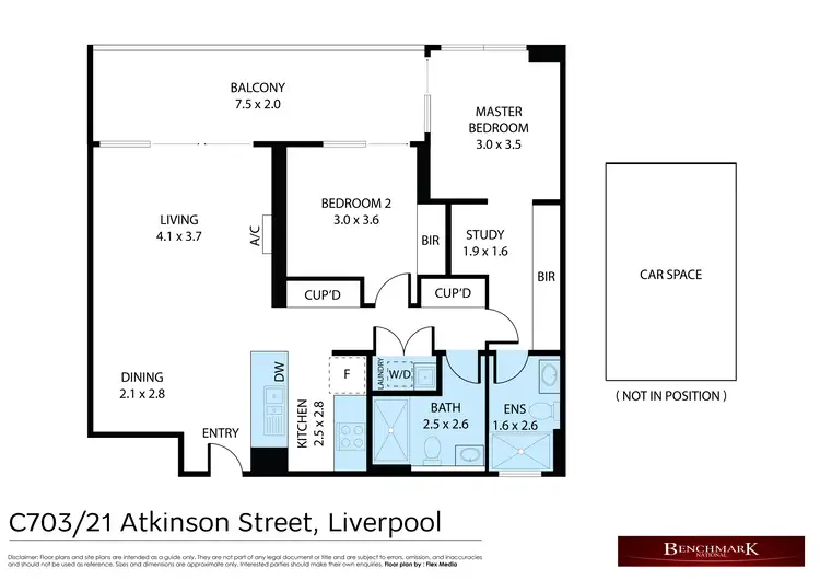Floorplan of Homely apartment listing, 703/21 Atkinson Street, Liverpool NSW 2170
