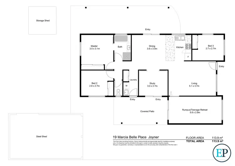 Floorplan of Homely house listing, 19 Marcia Belle Place, Joyner QLD 4500