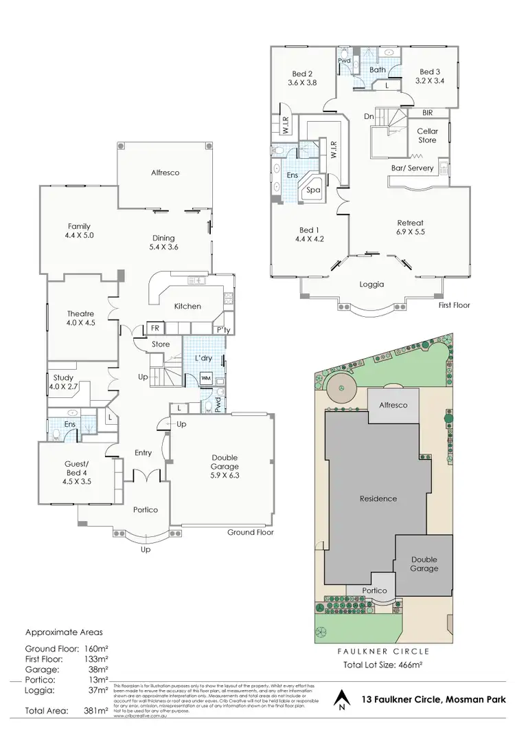 Floorplan of Homely house listing, 13 Faulkner Circle, Mosman Park WA 6012