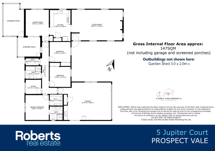 Floorplan of Homely house listing, 5 Jupiter Court, Prospect TAS 7250