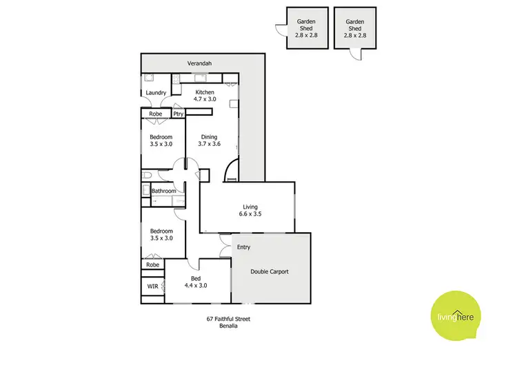 Floorplan of Homely house listing, 67 Faithfull Street, Benalla VIC 3672